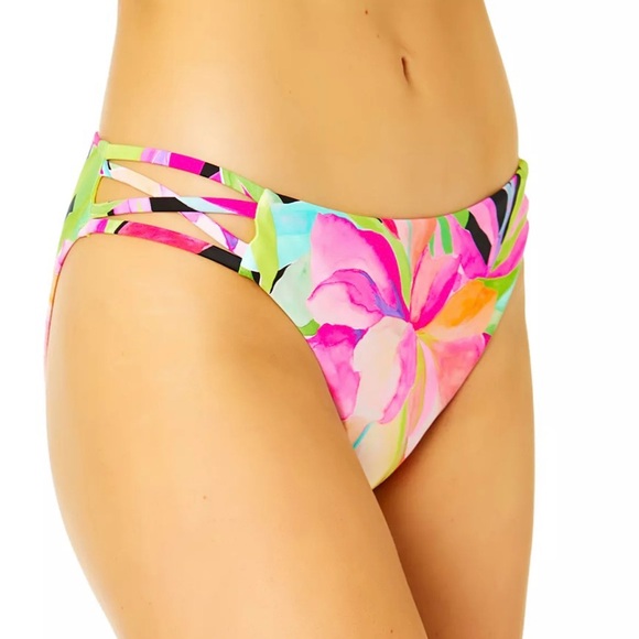 Women's Hurley UPF 50+ Strappy Hipster Swim Bottoms in Black - Picture 5 of 5